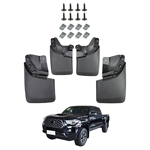 Kinwrdsn Mud Guard Mud Flaps Guards Splash All Weather Guard Mud for 2016-2023 Toyota Tacoma Mudguards Mudflaps Guards Front & Rear Set of 4 - Image 1