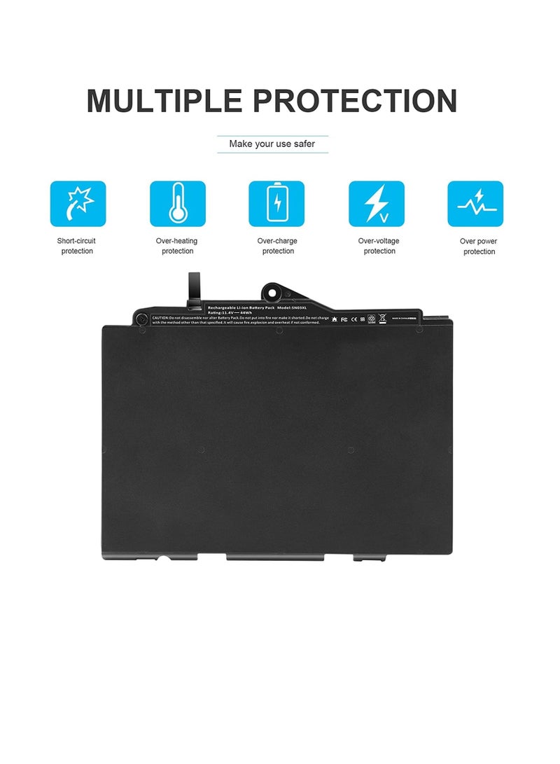 SN03XL ST03XL 11.4V 44Wh New Laptop Battery Compatible for HP EliteBook 820 G3 EliteBook 820 G4 EliteBook 725 G3 EliteBook 725 G4 Series - Image 2