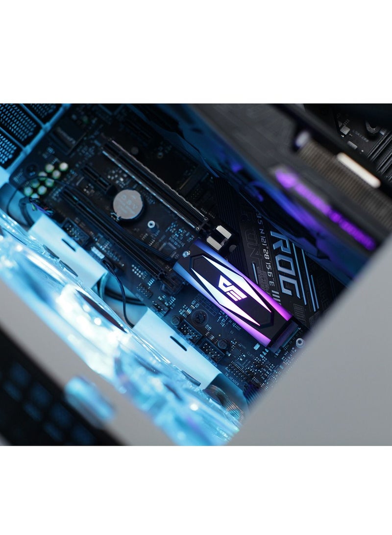 دارك فلاش DarkFlash DM2 RGB M.2 2280.0 تحديث موزع حراري SSD بالوعة الحرارة ARGB - Image 5