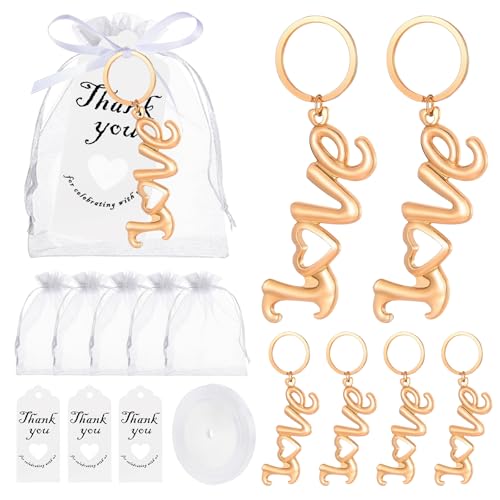 VZCBZC 24PCS Golden Love Bottle Openers for Wedding Favors Bridal Shower Favors,Gifts,Decorations or souvenirs for Guests - Image 1