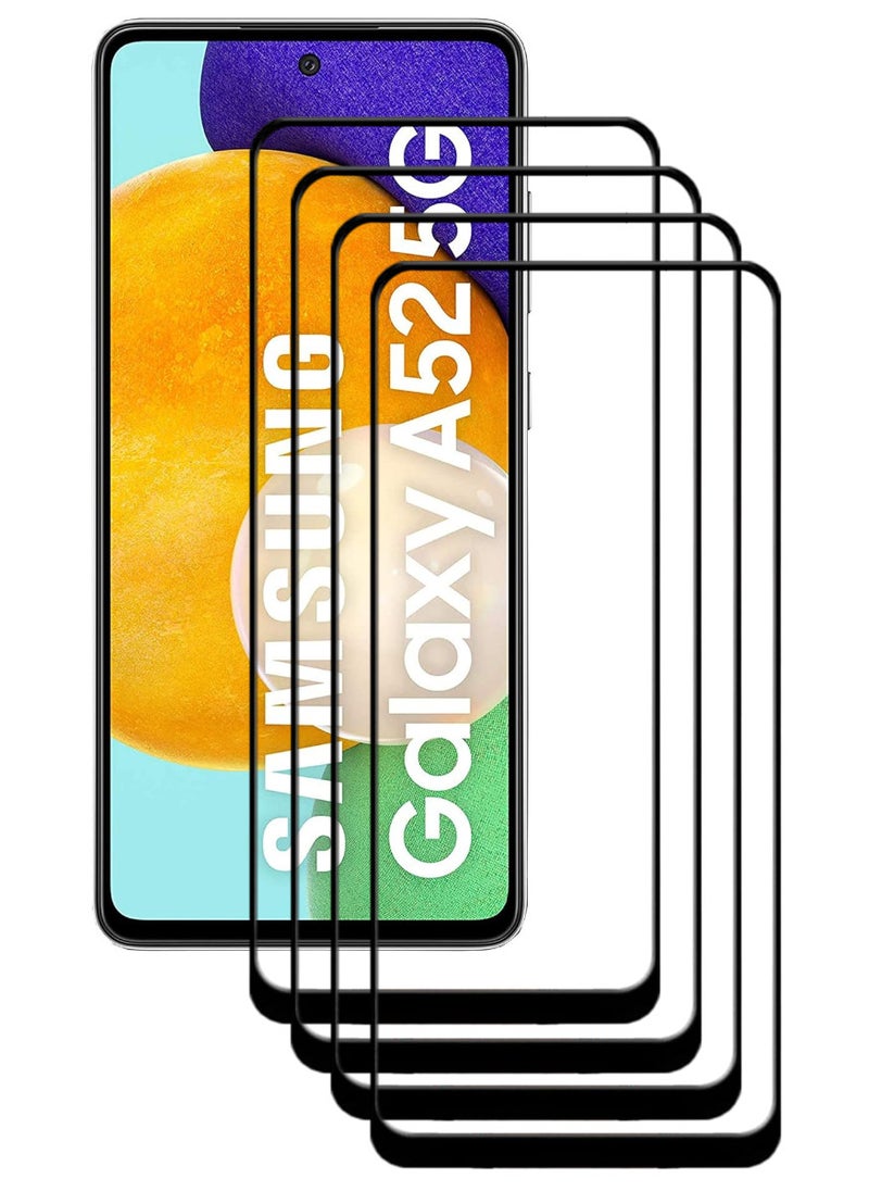 ACLIX 4 Pieces Antistatic ESD Dustproof Premium Quality High Definition Tempered Glass Screen Protector Designed For Samsung Galaxy A52 5G - Image 1