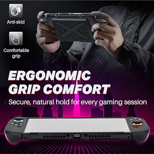 NiTHO ARMOUR Bumper Case for Nintendo Switch 2 (2025), 3-Piece TPU Grip Protective Cover Accessories Compatible with Switch 2, Non-Slip Ergonomic Grip, Shockproof and Scratch-Resistant, Black - Image 4