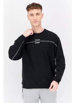 adidas Originals Men Sportswear Fit Long Sleeve Outdoor Sweatshirts, Black  - Image 1
