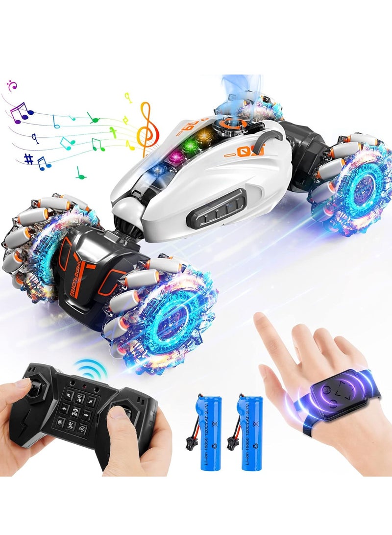 Loquat RC Car for Kids 6 to 12 Years, Hand Controlled Light Car Toy for Kids, Double-sided with 360° Rotating Gesture Sensor for Boys and Girls - Image 1