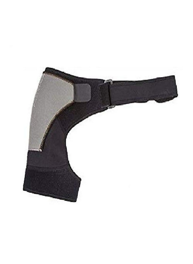 TIMA Shoulder Support Double Lock Neoprene Adjustable Stretch Strap Brace Support Medical Posture Compression Shoulder Pad, Black & Grey, Universal, 1 Unit - Image 3