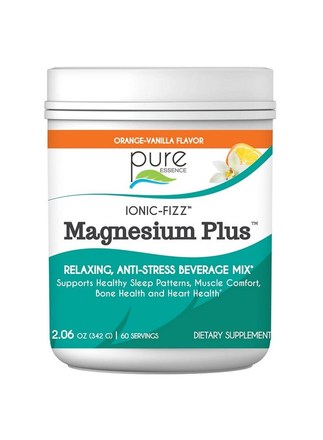 Pure Essence Labs Ionic Fizz Magnesium Plus, Anti-Stress Supplement Drink Powder, Gluten Free and Non-GMO Magnesium Powder (Orange Vanilla, 12.06 Ounce (Pack of 1)) - Image 1