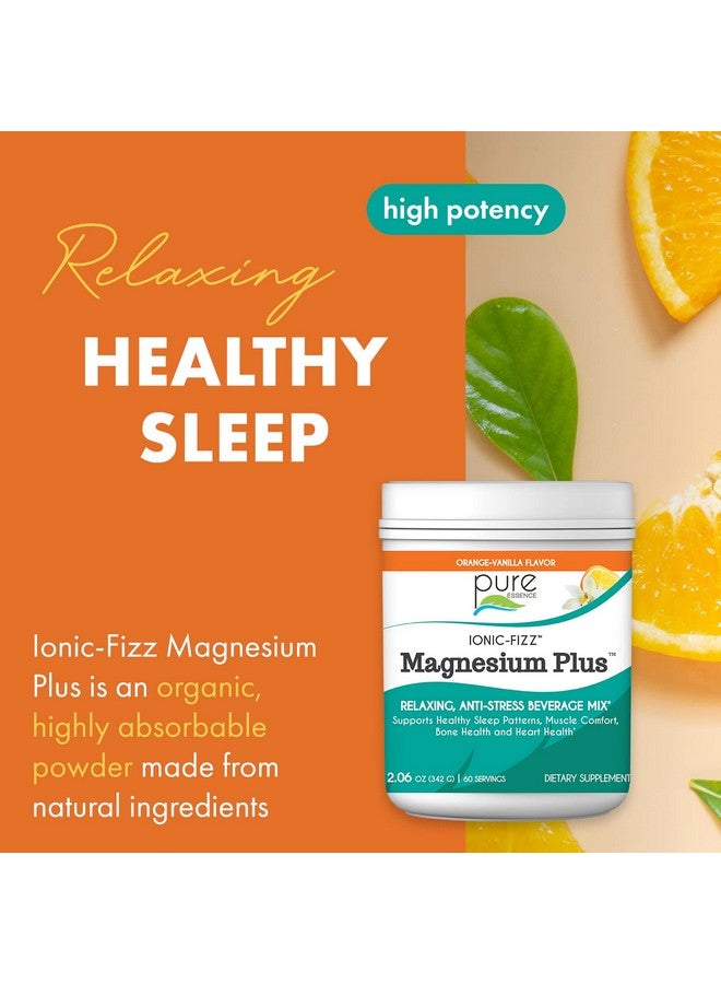 Pure Essence Labs Ionic Fizz Magnesium Plus, Anti-Stress Supplement Drink Powder, Gluten Free and Non-GMO Magnesium Powder (Orange Vanilla, 12.06 Ounce (Pack of 1)) - Image 2