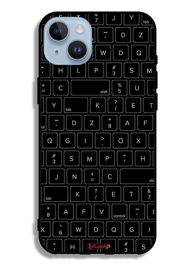 Tolwak Apple iPhone 14 Plus Protective Case Random Keyboard Keys Pattern - Image 2