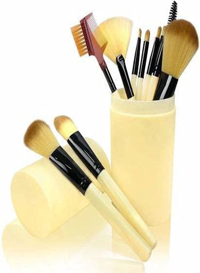 SUNISA Golden Soft Synthetic Bristle Makeup Brushes Set of 12 with Aluminium Storage Box - (Pack of 13) - Image 2