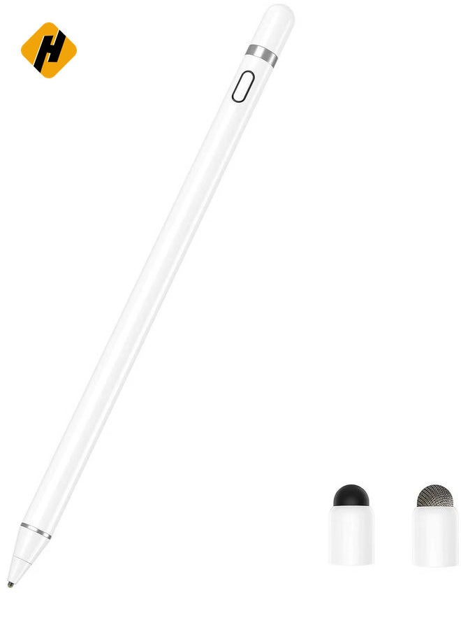 HuHa Capacitive Stylus Pen For Phone Tablet Touch Screen Pen for Android/IOS Apple iPad Tablet Samsung Stylus Pen Touch Pencil Draw (White)  - Image 1