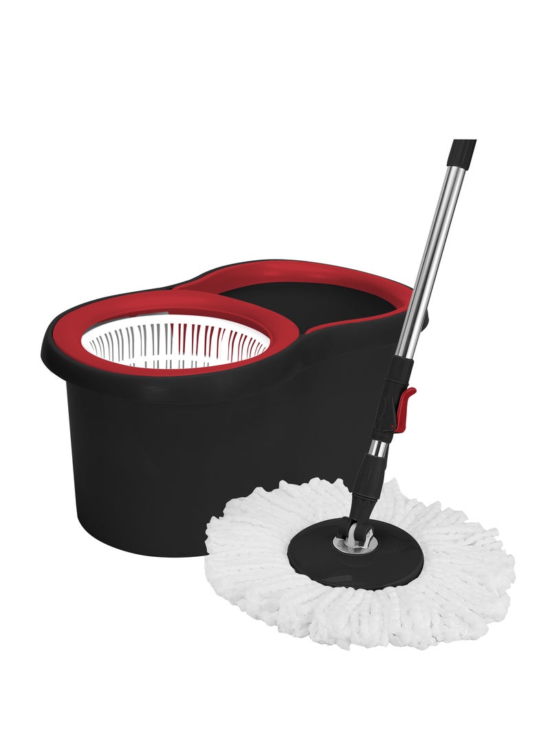 VISIO 360 Degree Microfiber Spin Mop With BucketFor Floor Cleaning, Height Adjustable, With 2 Extra Refills, VC-21 - Image 2