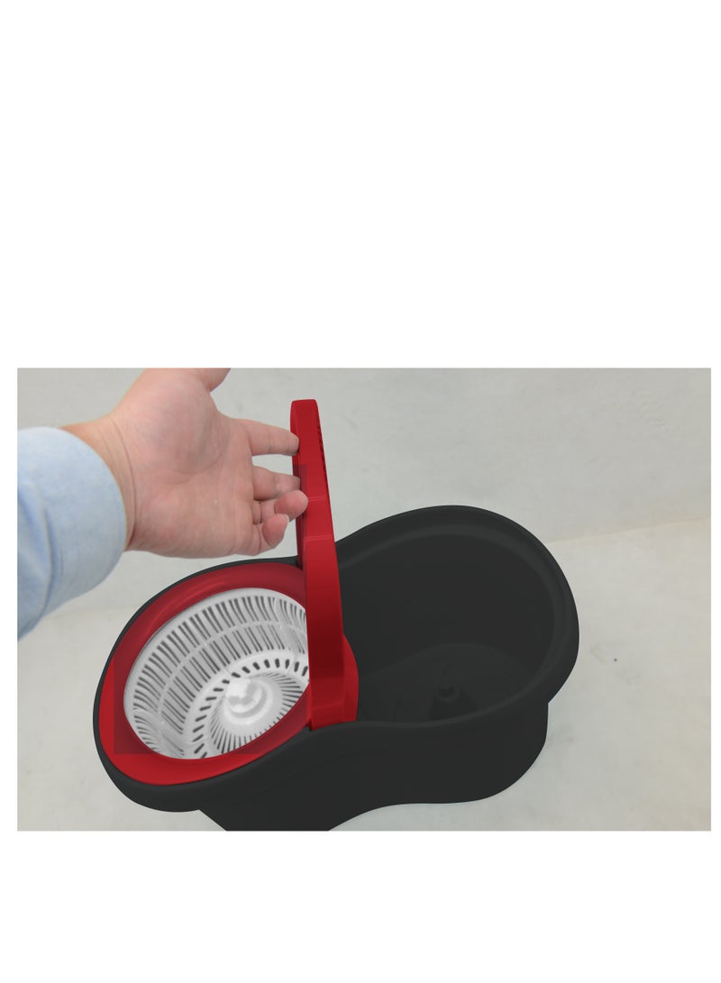 VISIO 360 Degree Microfiber Spin Mop With BucketFor Floor Cleaning, Height Adjustable, With 2 Extra Refills, VC-21 - Image 5