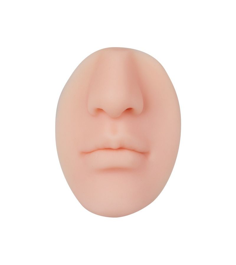 Simulated 3D Nose And Mouth Tattoo Practice Model Dark Beige Silicone Piercing Practice Tool For Beginner Teaching Display Prop - Image 5