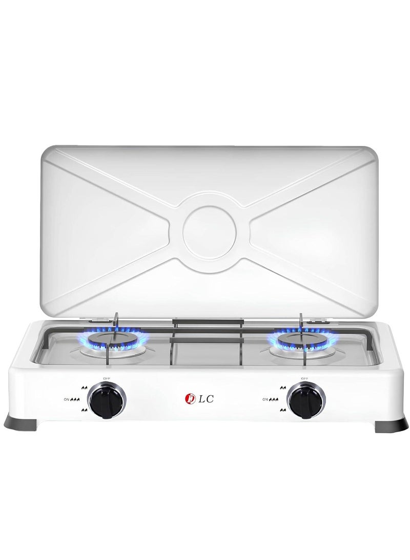 DLC 2 Burner Gas Stove For Home/Camping DLC-39252 White