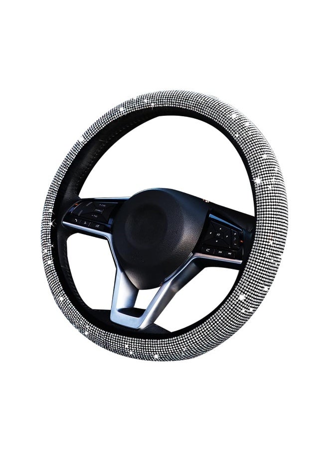 MOB Universal Car Steering Wheel Cover 38CM – Anti-Slip Diamond Crystal Bling Design, Breathable Soft Grip, Four-Season Use, Fits Most Cars, SUVs & Trucks - Image 4
