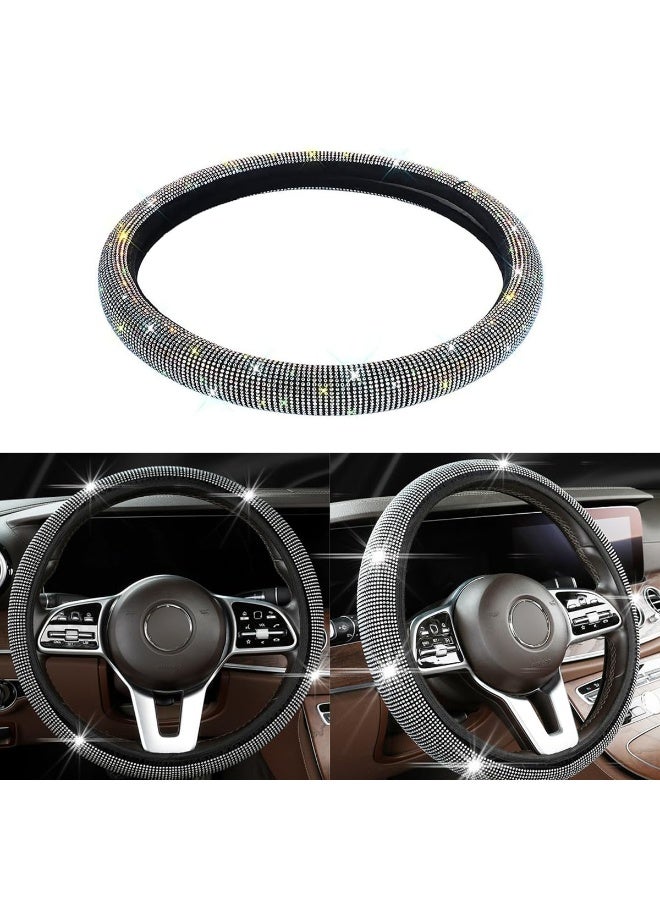 MOB Universal Car Steering Wheel Cover 38CM – Anti-Slip Diamond Crystal Bling Design, Breathable Soft Grip, Four-Season Use, Fits Most Cars, SUVs & Trucks - Image 5