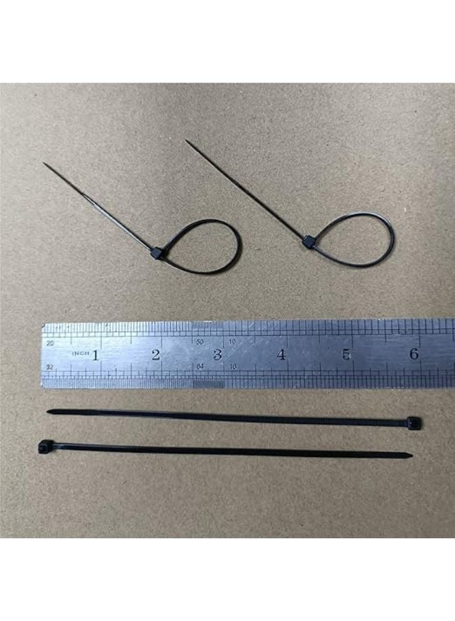 Professional Nylon Cable Ties 3x150mm - Black Heavy Duty Zip Ties Pack of 100 - Industrial Strength Cable Management UAE  - Image 1