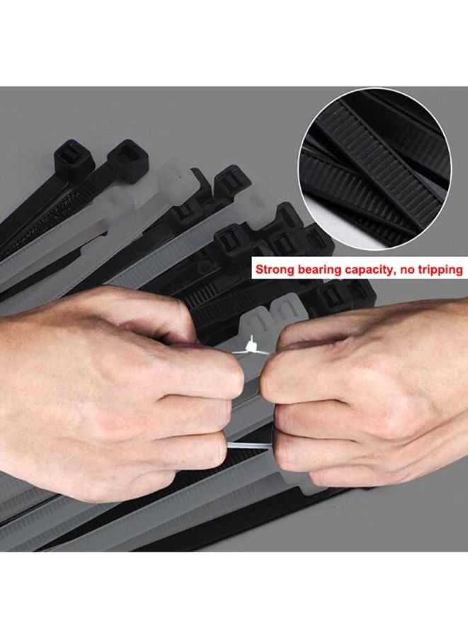 Professional Nylon Cable Ties 3x150mm - Black Heavy Duty Zip Ties Pack of 100 - Industrial Strength Cable Management UAE  - Image 2