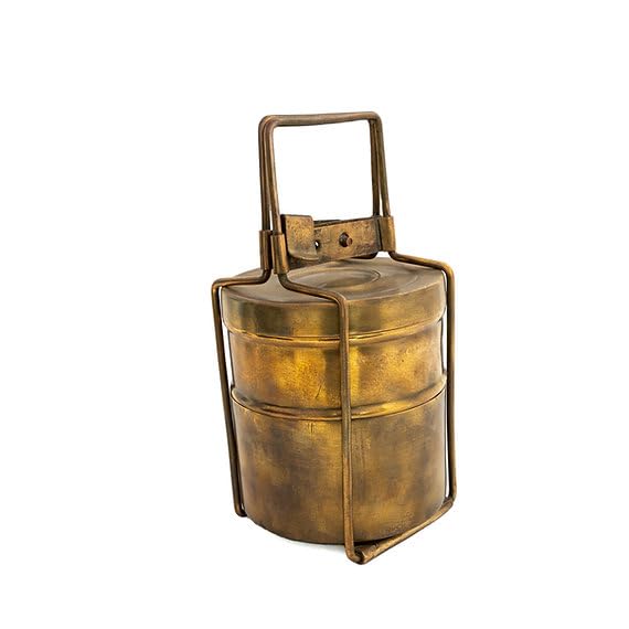 Rhapsodically Made Pure Brass Traditional Brass TwoStorey Tiffin - Image 1