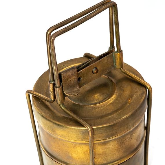 Rhapsodically Made Pure Brass Traditional Brass TwoStorey Tiffin - Image 2