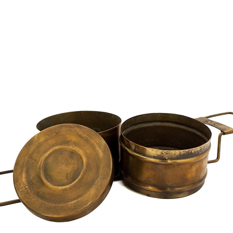 Rhapsodically Made Pure Brass Traditional Brass TwoStorey Tiffin - Image 3