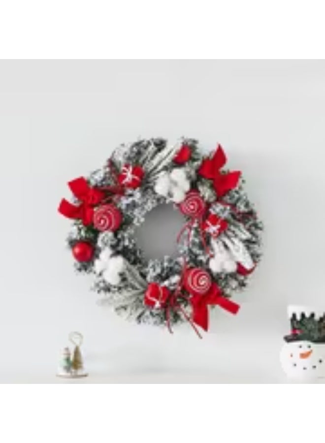 إيروريكس طقم 2 إكليل عيد الميلاد – ديكور احتفالي للمنزل وتعليق الشجرة - Image 2