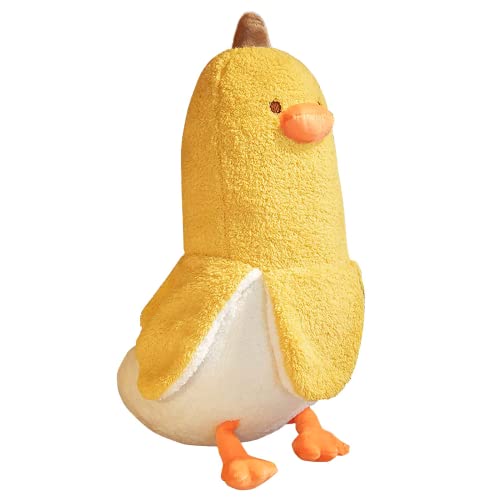PEACH CAT Banana Duck Plush Toy Cute Plushie Hugging Plush Pillow Duck Stuffed Animal for Girls and Boys Yellow 354 - Image 1