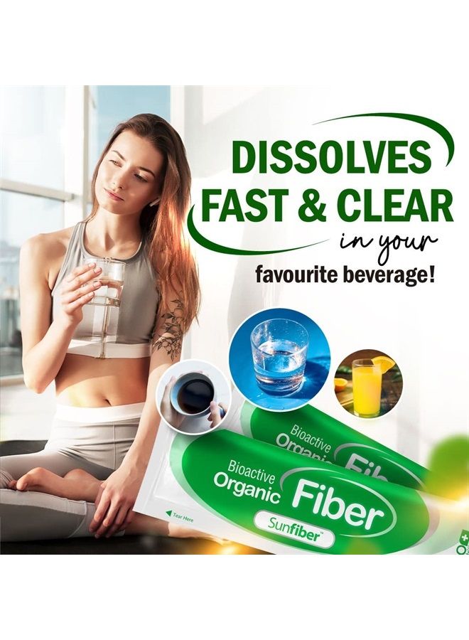 LABO Nutrition ألياف عضوية نشطة حيويًا، مكمل غذائي من ألياف بريبايوتيك قابلة للذوبان من صن فايبر، تدعم صحة الجهاز الهضمي والأمعاء والعافية مع صمغ الجوار المحلل جزئيًا، منخفض الفودماب، غير معدّل وراثيًا، 30 كيسًا - Image 4