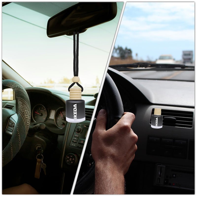 Ikeda Car Air Freshener: Hanging Car Smell Air Freshener | 10ml Hanging Car Perfume | Long Lasting Fragrance | Strong Scents Diffuser for Auto Home (New Car|Circular) - Image 2