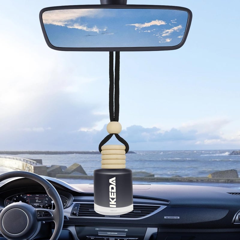 Ikeda Car Air Freshener: Hanging Car Smell Air Freshener | 10ml Hanging Car Perfume | Long Lasting Fragrance | Strong Scents Diffuser for Auto Home (New Car|Circular) - Image 5