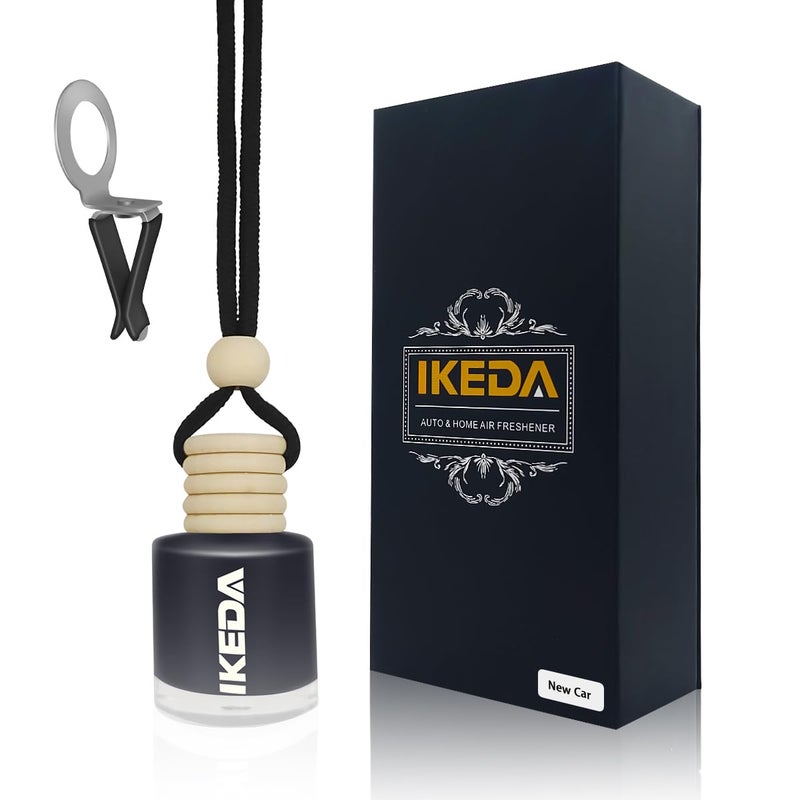 Ikeda Car Air Freshener: Hanging Car Smell Air Freshener | 10ml Hanging Car Perfume | Long Lasting Fragrance | Strong Scents Diffuser for Auto Home (New Car|Circular) - Image 1