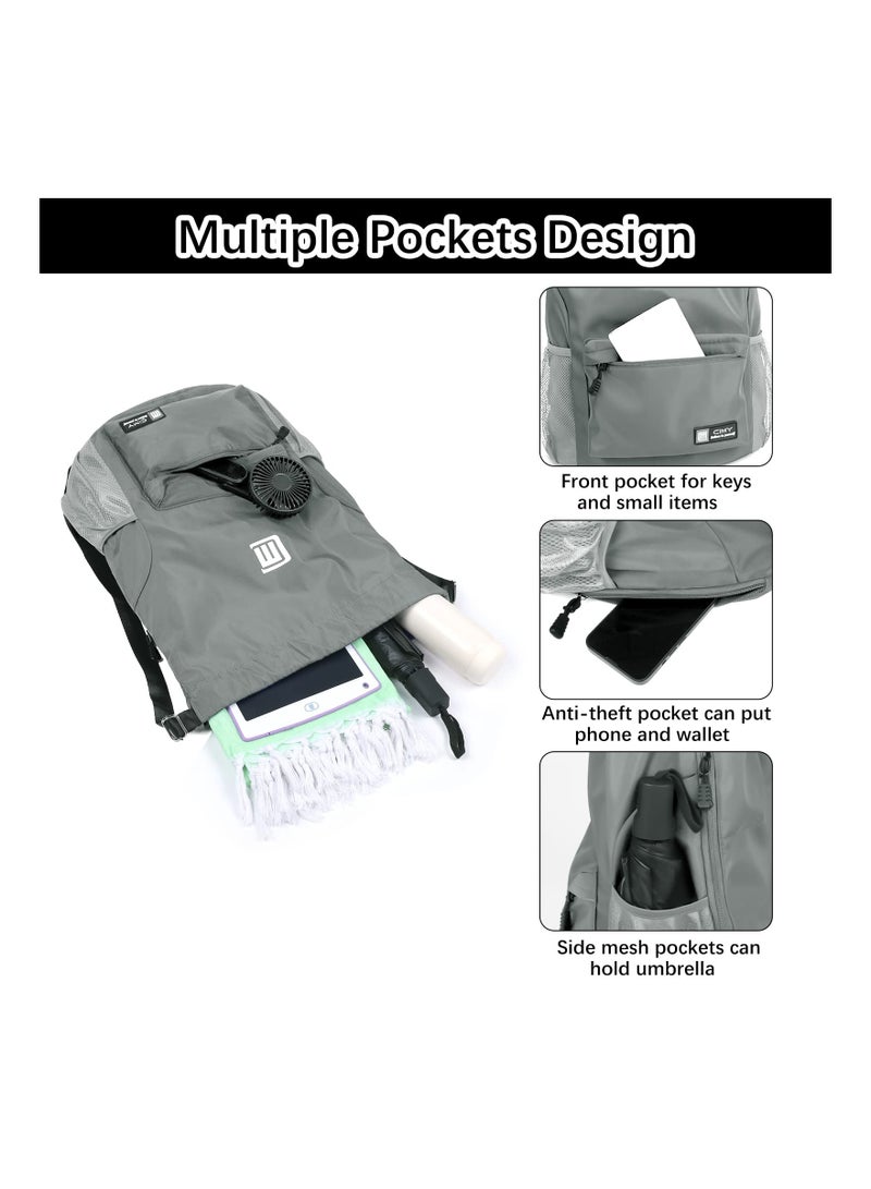 Waterproof Drawstring Backpack for Men, Women, and Kids - Large Printed Gym Bag for Sports, Travel, Yoga, Swimming, and Shopping - Versatile Drawstring Bag for All Ages. - Image 3