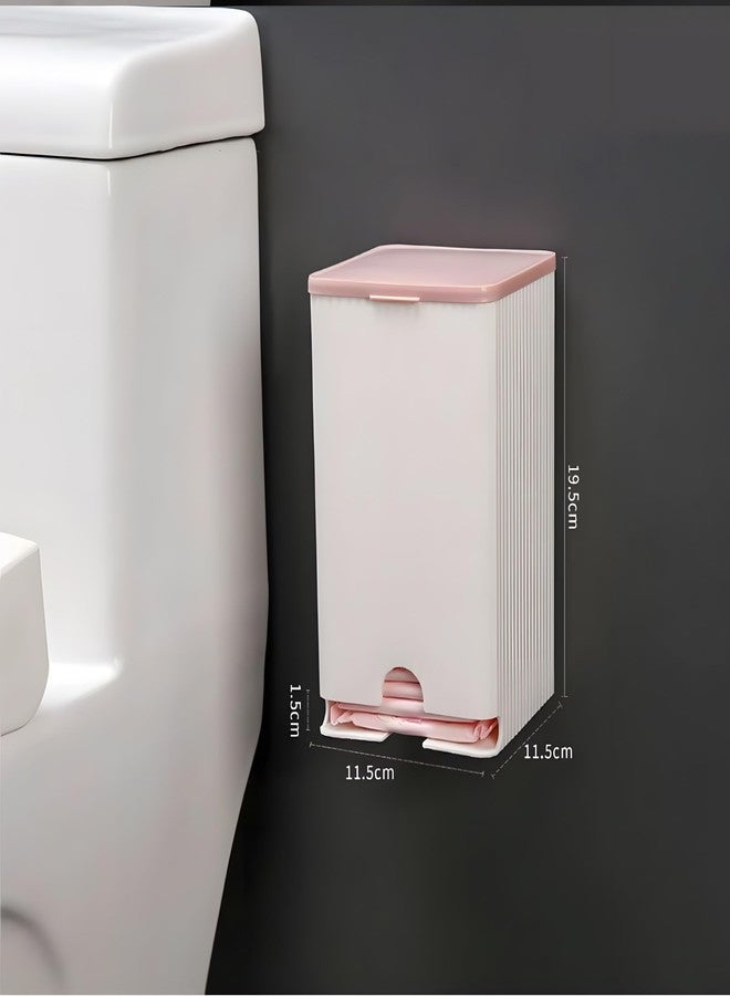24x7 eMall Sanitary Pads Dispenser Wall-Mounted Sanitary Napkin Storage Box Dust-Proof- Pink White 19.5cm x 11.5cm - Image 4