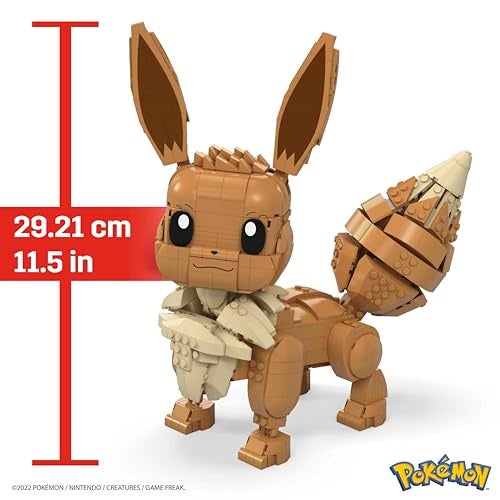 Mega Brands MEGA Pokémon Building Toys Set Jumbo Eevee with 824 Pieces, Articulated and Poseable, 11 Inches Tall, for Kids - Image 5