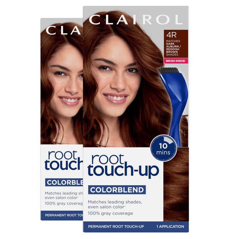 CLAIROL كليرول لمسة جذرية من نيسن إيزي صبغة شعر دائمة، 4R بني غامق/أحمر بني، عبوة من 2 - Image 1