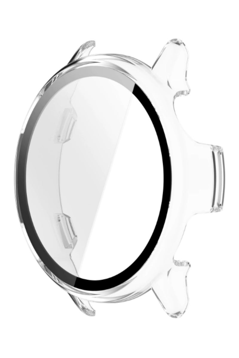 1PCS PC Tempered Glass Case for Garmin Vivoactive 6 Anti Scratch Full Coverage Screen Protector with Bumper Protective Shell Compatible with Vivoactive 6 Smartwatch Clear Cover - Image 1