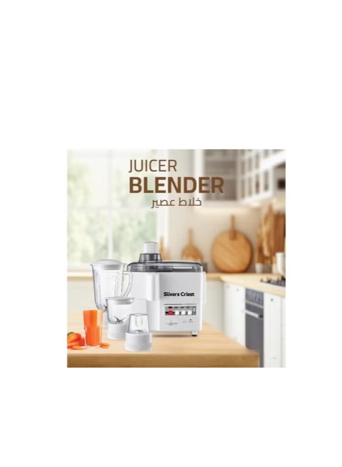 Sliver Criest 4-in-1 Food Processor & Juicer - Multi-functional Smoothie Maker, Juicer, Chopper, Grinder & Mill Mincer  - Image 5