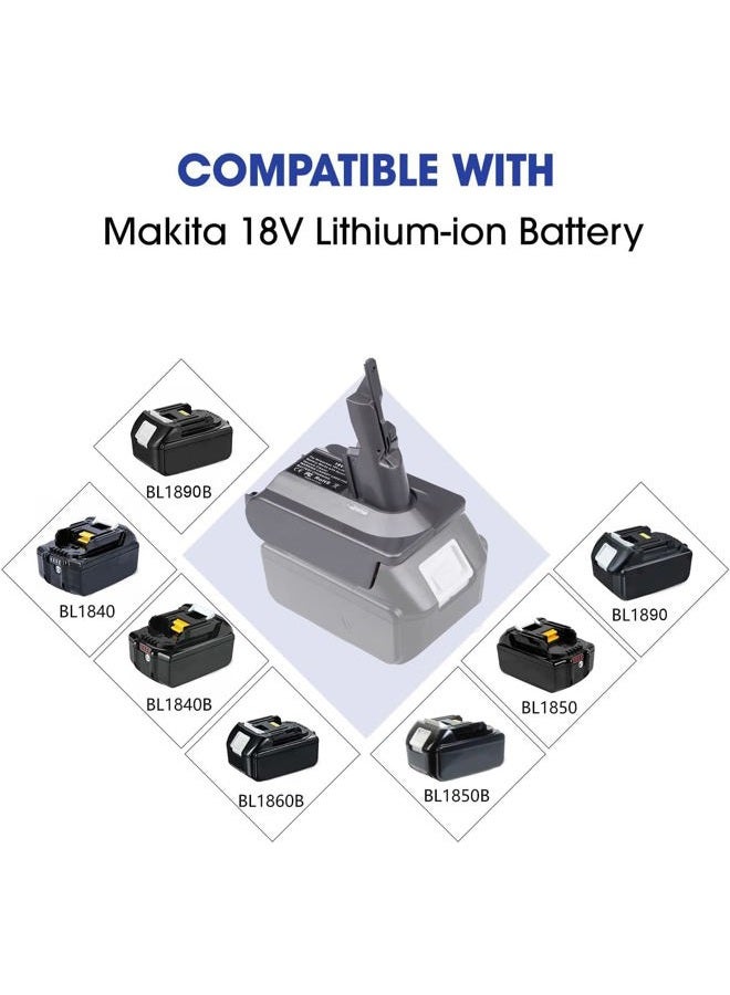 BTRUI محول بطارية دايسون V8 SV10 لبطارية ليثيوم 18 فولت من ماكيتا لمحول مكنسة دايسون V8 أنيمال فلوفي موتور هيد المحمولة (محول MT18V8 فقط) - Image 3