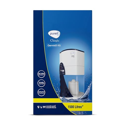 Pureit Germkill kit for Classic 23 L water purifier - 1500 L Capacity, Activated Carbon, Multicolour - Image 1