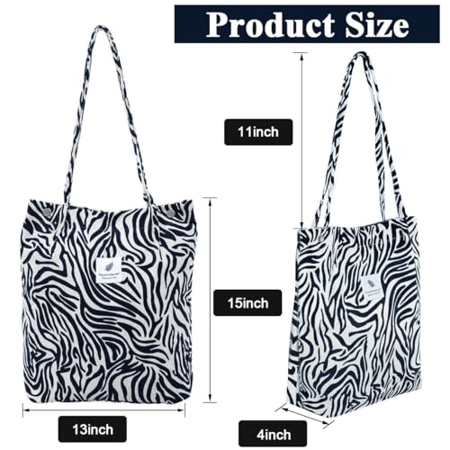 BROGBUS Casual Design Shoulder Handheld Tote Handbag for Women, Girls Canvas Jhola Bag for College Office Use (Zebra Color) - Image 2