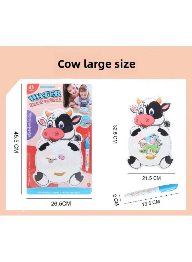 Children's EVA Color Changing Cloth Book Baby Summer Water Play Toy Color Educational Early Education Color Changing Bath Book-Color:Cow-Large  - Image 1
