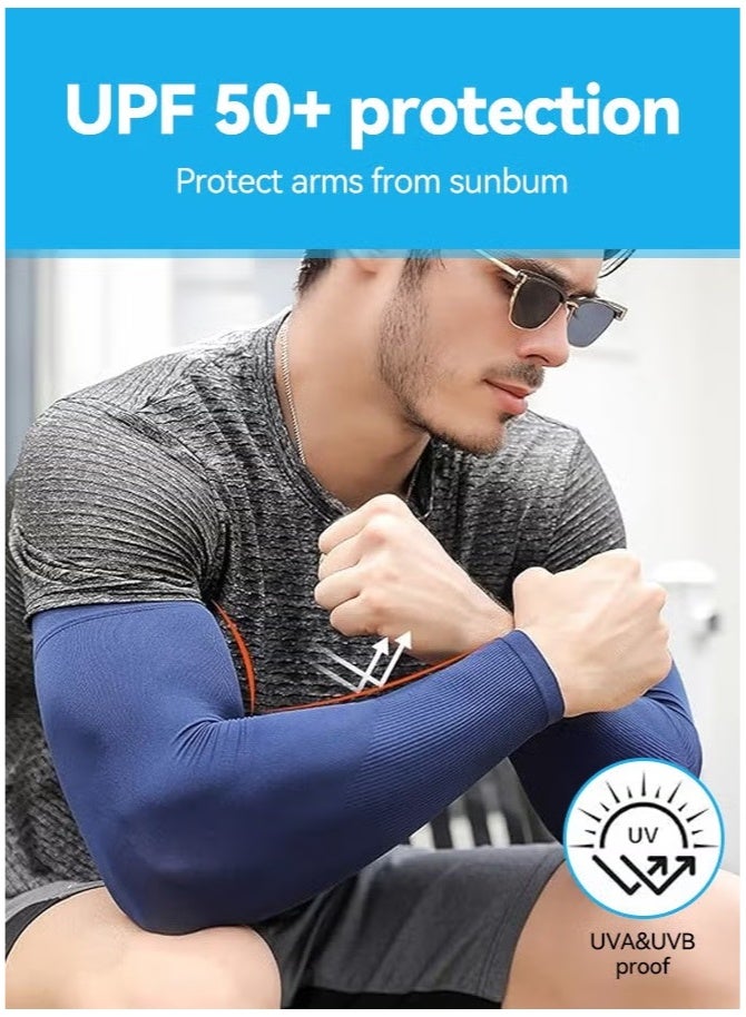 ZNARO 4 Pack Arm Sleeves UV Protection Cooling Sleeves UPF 50 Sun Protection Arm Cover for Outdoor Driving Sports Unisex One Size (Multi Color) - Image 5