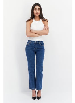 Don't Call Me Jennyfer Women Straight Fit Washed Stretchable Denim Jeans, Blue  - Image 4