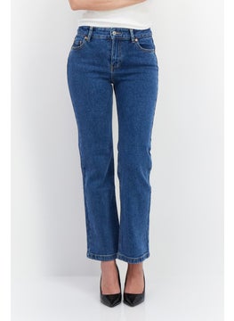 Don't Call Me Jennyfer Women Straight Fit Washed Stretchable Denim Jeans, Blue  - Image 1