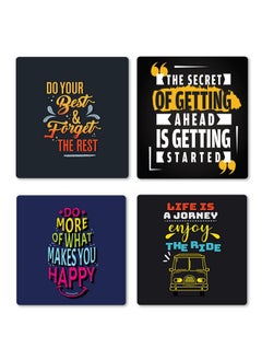 Windup Fridge Magnets - Inspiration Quotes Frames - 4 x 4 inch - Set of 4 (Design -H)