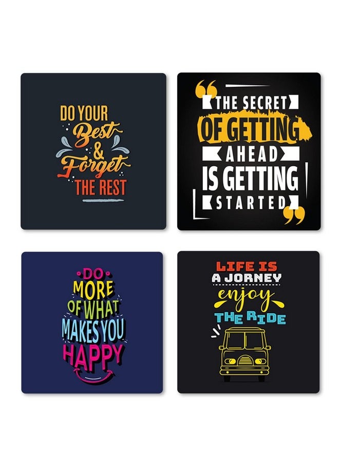 Windup Windup Fridge Magnets - Inspiration Quotes Frames - 4 x 4 inch - Set of 4 (Design -H)  - Image 1