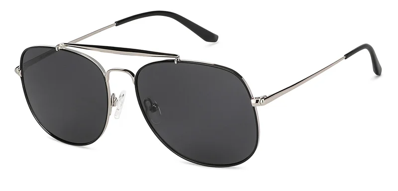 جون جاكوبس JJ Tints Full Rim Square Frame Polarized &amp; UV Protected Sunglasses JJ S13076 - 57mm - Silver