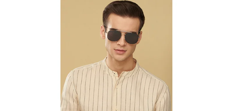 John Jacobs JJ Tints Full Rim Square Frame Polarized &amp; UV Protected Sunglasses JJ S13076 - 57mm - Silver