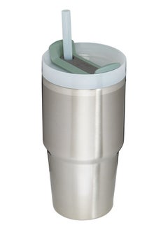 Stanley Stanley Quencher H2.0 Tumbler with Straw 20 oz | Twist On 3-Way Lid | Cupholder Compatible for Travel | Insulated Stainless Steel Cup | BPA-Free | Stainless Steel Shale  - Image 2