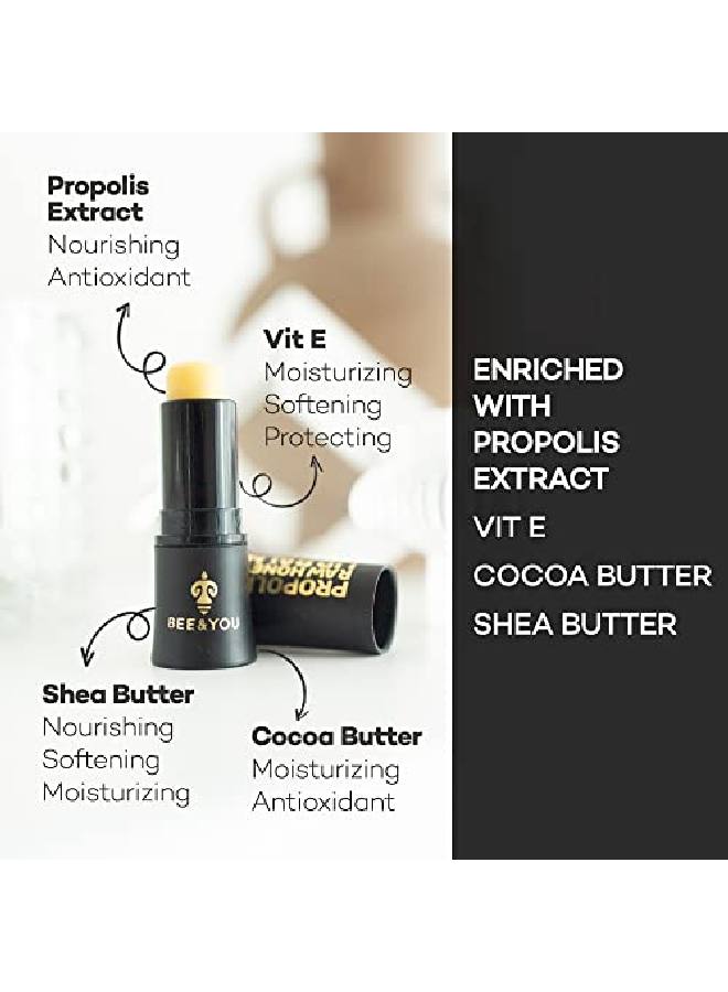 BEE & YOU BEE and YOU 100% l Moisturizing Lip Balm Original Beeswax with Propolis + Raw Honey + Vitamin E + Shea Butter 0.17 oz (5g) - Image 3